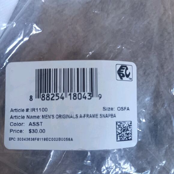 ADIDAS Originals A-Frame Men’s Snapback Hat Cap - Off White/Red/White IR1100 NEW - Picture 10 of 10